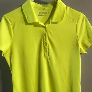 Womens Neon Yellow Nike Polo